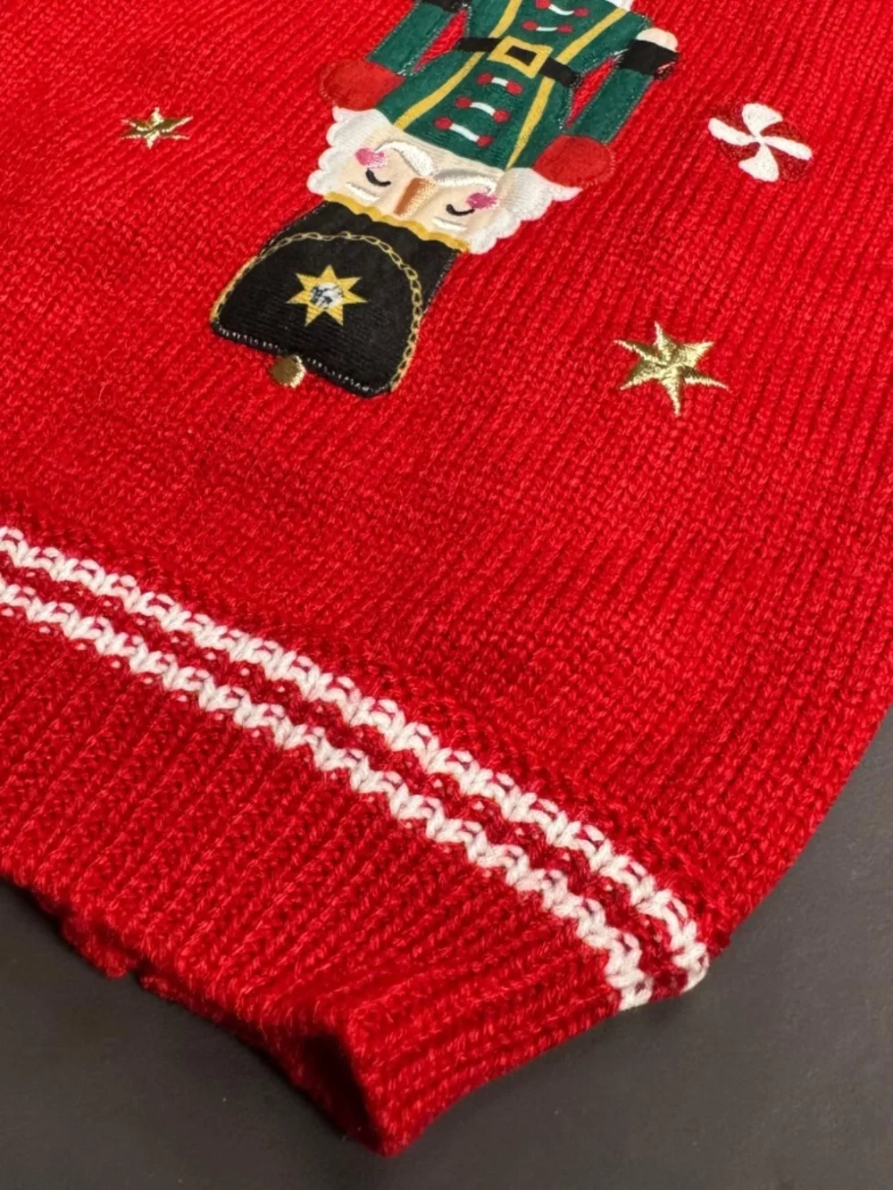Nutcracker Dog Christmas Sweater Medium Warm Knit Puppy Jumper NWOT